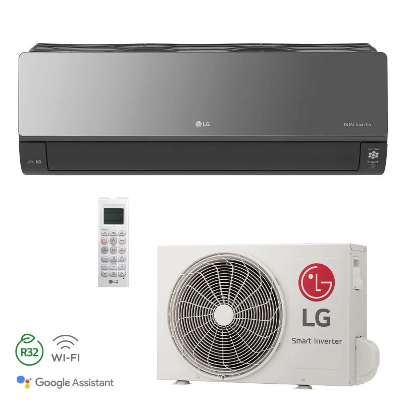 2.5KW LG Artcool - Zwart met WIFI & Luchtreiniger (Inclusief standaard montage) kopen bij KH Installaties 2.5KW LG Artcool - Zwart met WIFI & Luchtreiniger (Inclusief standaard montage) - LG Airconditioning - Productfoto