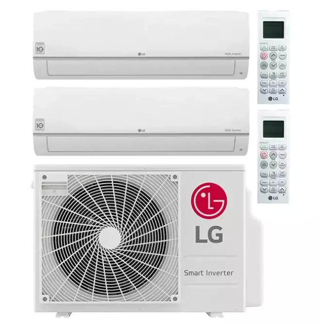 2x 2,5KW - 1x 3,5KW LG Multisplit (Inclusief standaard montage) kopen bij KH Installaties 2x 2,5KW - 1x 3,5KW LG Multisplit (Inclusief standaard montage) - LG Airconditioning - Productfoto