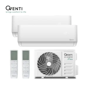 Qventi duo-split airco SAC30MRW-3 ODU 7,9kW wandunits SAC9MRW 2,6kW + SAC18MRW 5,0kW